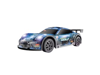 Masina Drift Racing Car cu RC, corp luminos, roti rezerva, acumul. 3.7V, albastru, ZJA362019