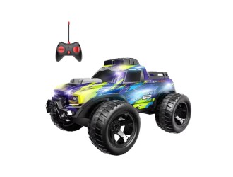 Masina Cross Country cu RC, corp luminos, functia try me, acumulator, albastru, ZJA362021