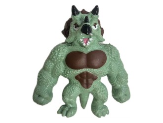 Figurina elastica Monster Rinocer verde, 15 cm, ZJA363510