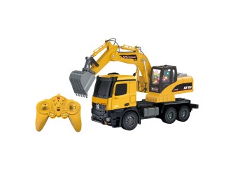 Camion Excavator cu telecomanda 2.4G, multifunctionala cu sunete si lumini, caus metalic, ZJA355742