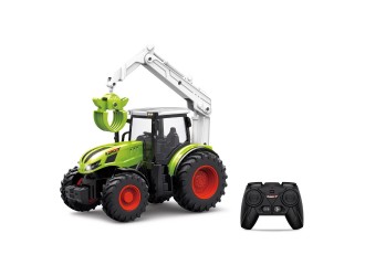 Tractor verde cu telecomanda 2.4G scara 1:24, cu dispozitiv de apucare si lumini, ZJA363012