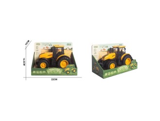 Tractor galben cu sunete si lumini, scara 1:24, cu frictiune, ZJA363120