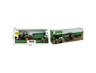Tractor verde cu remorca, scara 1:24, ZJA363165
