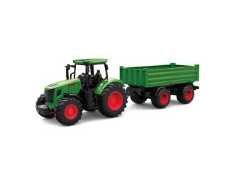 Tractor verde cu remorca, scara 1:24, ZJA363165