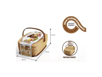 Cos pentru picnic cu fast food de jucarie 20 el., ZJA350501