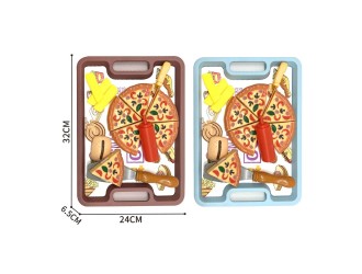 Platou cu pizza si accesorii de jucarie 15 el., ZJA323769