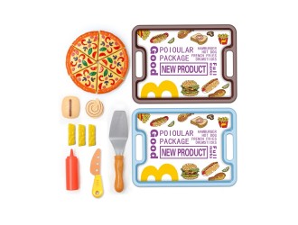 Platou cu pizza si accesorii de jucarie 15 el., ZJA323769