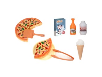 Set de joaca Pizza cu accesorii bauturi, ZJA323776