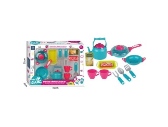 Set de joaca Bucatarie cu ustensile , vesela si vase, ZJA328322