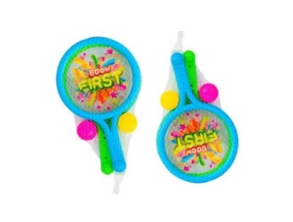 Set palete tenis plastic cu 2 mingi, diverse culori, ZJA029525