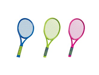Set palete tenis plastic cu 2 mingi, diverse culori, ZJA088464