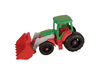 Tractor excavator verde-rosu, jucarie de plaja (biodegradabil), ZJA354352