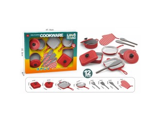 Set de joaca cu tigai si ustensile de bucatarie, ZJA347544