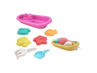 Set Barca cu jucarii de plaja 7 el. (diverse culori), ZJA313216