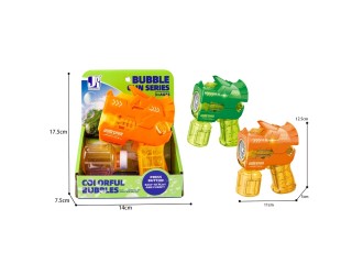 Pistol de facut baloane de sapun automat, cu lumini, diverse culori, ZJA361276