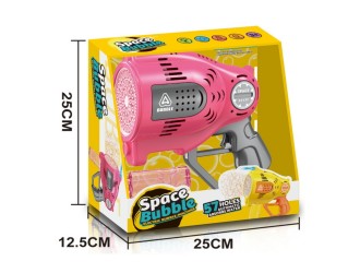 Pistol de facut baloane de sapun electric cu 57 orificii si lumini, diverse culori, ZJA358332