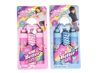 Coarda de sarit din sfoara 2,1 m cu manere din plastic, diverse culori, ZJA292262