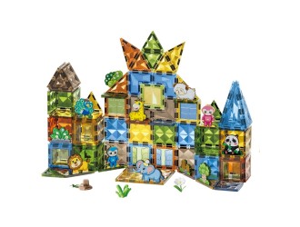 Set de constructie magnetic 116 el. Paradisul Animalelor, ZJA354931