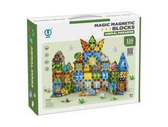 Set de constructie magnetic 116 el. Paradisul Animalelor, ZJA354931