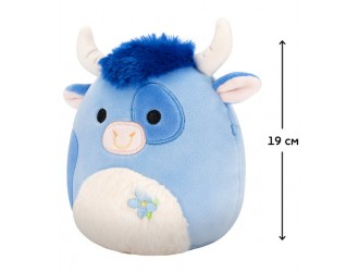 Jucarie de plus 19 cm, Bermayeh, taur albastru, Squishmallows