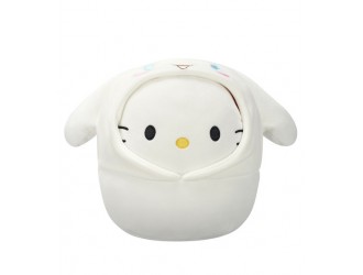 Jucarie de plus 20 cm, Hello Kitty in costum Cinnamoroll, Squishmallows