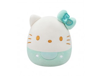 Jucarie de plus 20 cm, Hello Kitty culoare azurie, Squishmallows