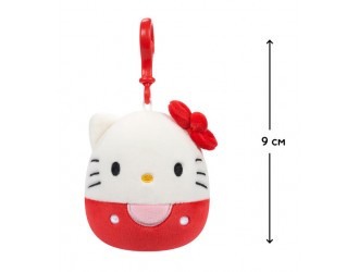 Breloc jucarie de plus 9 cm, Hello Kitty, Squishmallows
