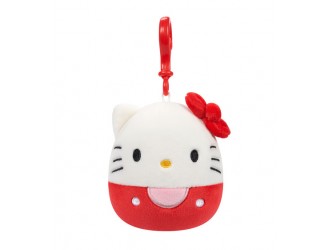 Breloc jucarie de plus 9 cm, Hello Kitty, Squishmallows