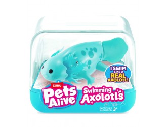 Jucarie inotatoare Axolotl azuriu, Pets Alive, ZURU