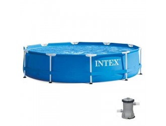 Piscina METAL FRAME 305x76cm, 4485l, pompa de filtru 1250l/h, cadru metalic, INTEX