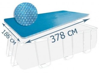 Husa solara pentru piscina cu cadru dreptunghiular 400x200cm (378x186cm, 160 microni (150g/m2)), INTEX