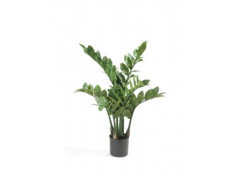 Zamioculcas artificial in ghiveci, 70cm, 116 frunze, 7 tulpini