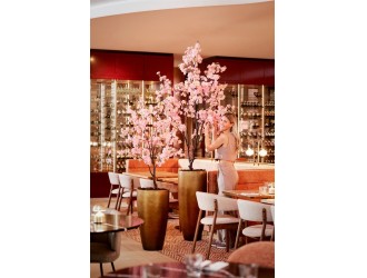 Cires decorativ roz artificial in ghiveci, 135cm