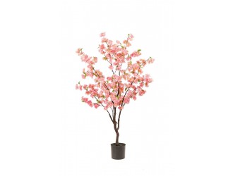 Cires decorativ roz artificial in ghiveci, 135cm