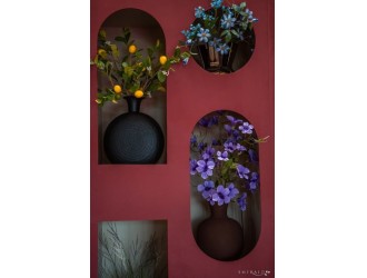 Ramura artificiala cu lamai galbene, 95cm