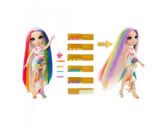 Papusa Amaya Raine, Rainbow High, cu creta colorata pentru par
