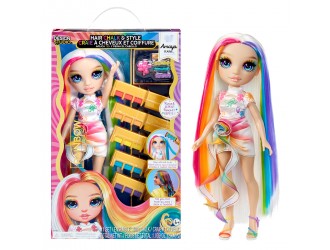 Papusa Amaya Raine, Rainbow High, cu creta colorata pentru par