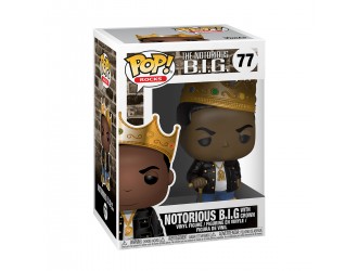 Figurina de colectie Funko POP! Notorious B.I.G. cu coroana seria The Notorious B.I.G.