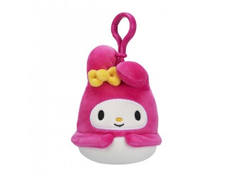Breloc jucarie de plus 9 cm, My Melody, Squishmallows Hello Kitty