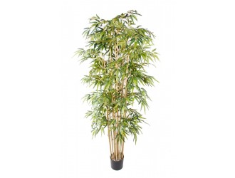Bambus artificial Deluxe cu 15 tulpini, 205 cm