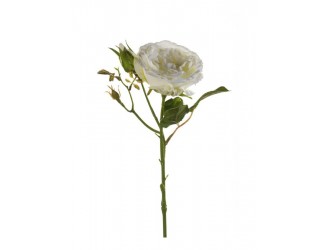 Trandafir artificial Anne crem, ramura, 37cm