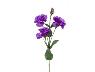 Eustoma artificiala mov, ramura, 68cm