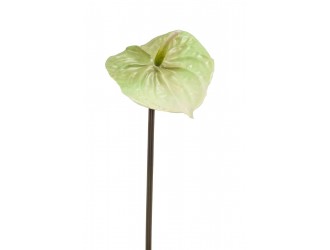 Anthurium artificial verde deschis, ramura, 65cm