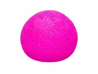 Jucarie minge antistres NeeDoh, seria Super, roz cu cerculete, 11cm