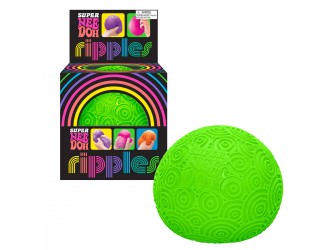 Jucarie minge antistres NeeDoh, seria Super, verde cu cerculete, 11cm