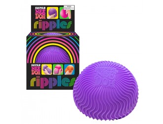 Jucarie minge antistres NeeDoh, seria Super, violet cu valuri, 11cm