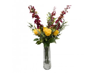 Buchet Yellow Bliss in Vaza