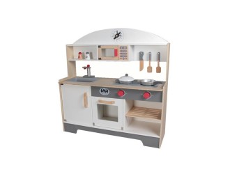 Bucatarie din lemn alb-gri cu accesorii, ZJA359670