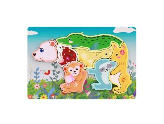 Puzzle din lemn Animale diverse tipuri ZJA359681