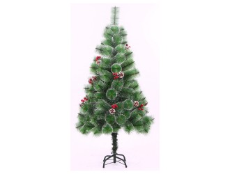 Brad artificial de Craciun 180cm (pin verde cu conuri si decoratiuni) ZJA360452